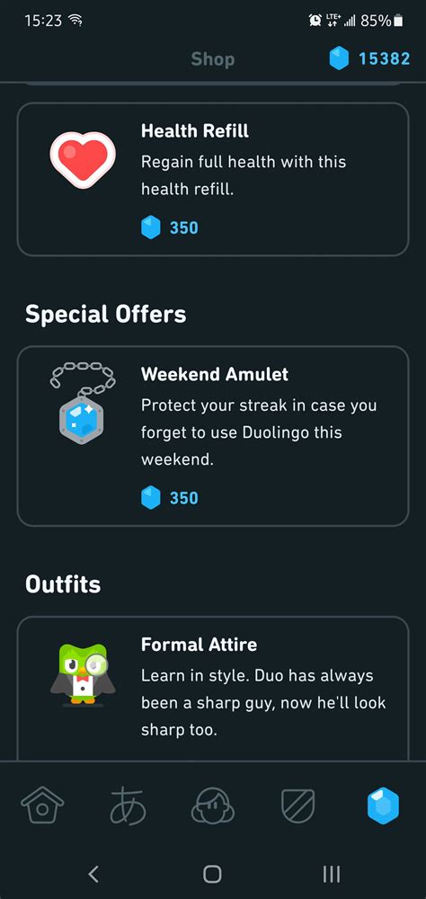 Weekend Amulet no longer available in store : r/duolingo .
